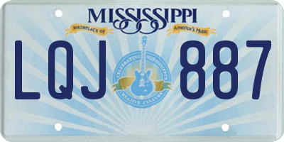 MS license plate LQJ887