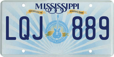 MS license plate LQJ889