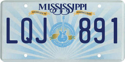 MS license plate LQJ891