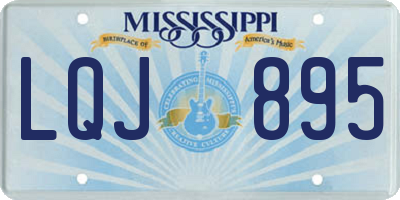 MS license plate LQJ895