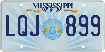 MS license plate LQJ899