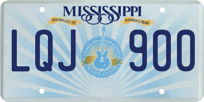 MS license plate LQJ900