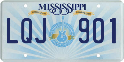 MS license plate LQJ901