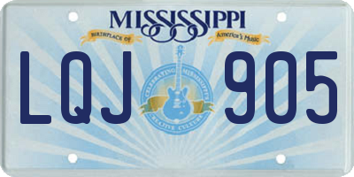 MS license plate LQJ905