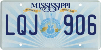 MS license plate LQJ906