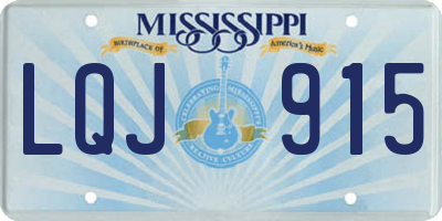 MS license plate LQJ915