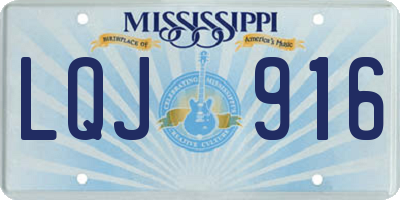 MS license plate LQJ916