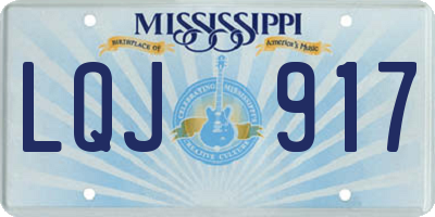 MS license plate LQJ917