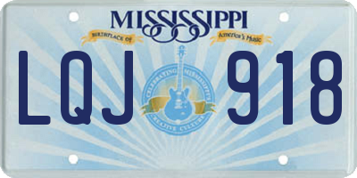 MS license plate LQJ918