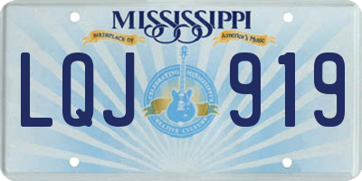 MS license plate LQJ919