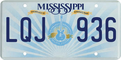 MS license plate LQJ936