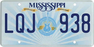 MS license plate LQJ938