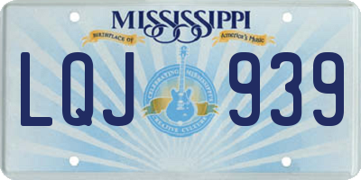 MS license plate LQJ939