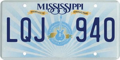 MS license plate LQJ940