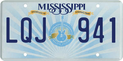 MS license plate LQJ941