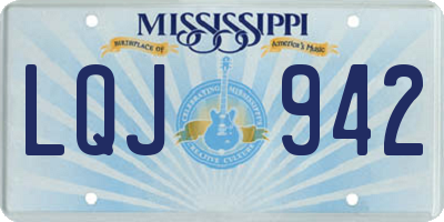MS license plate LQJ942