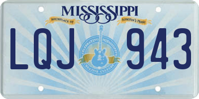 MS license plate LQJ943