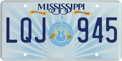 MS license plate LQJ945