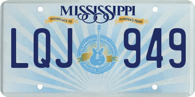 MS license plate LQJ949