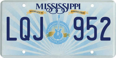 MS license plate LQJ952
