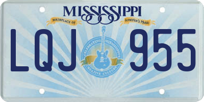 MS license plate LQJ955