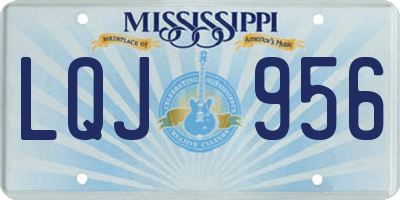 MS license plate LQJ956