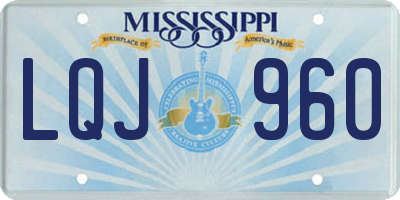 MS license plate LQJ960