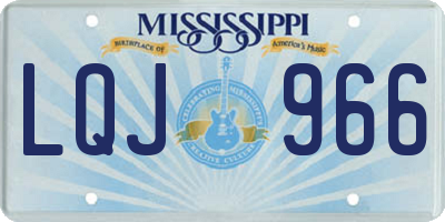 MS license plate LQJ966