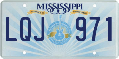 MS license plate LQJ971