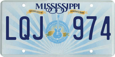 MS license plate LQJ974