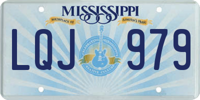 MS license plate LQJ979