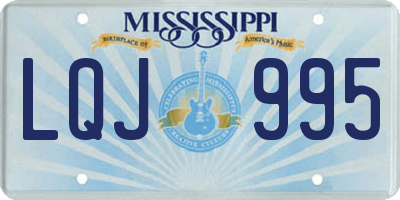 MS license plate LQJ995