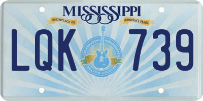 MS license plate LQK739