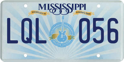 MS license plate LQL056