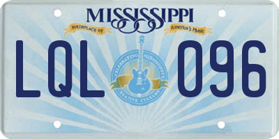 MS license plate LQL096