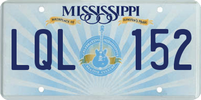 MS license plate LQL152