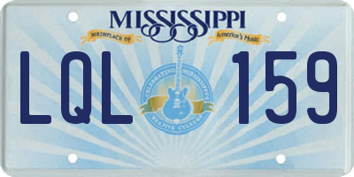 MS license plate LQL159