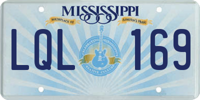 MS license plate LQL169