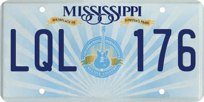 MS license plate LQL176