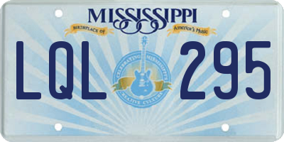 MS license plate LQL295