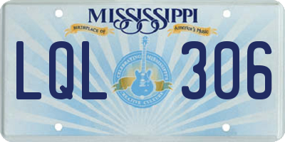 MS license plate LQL306