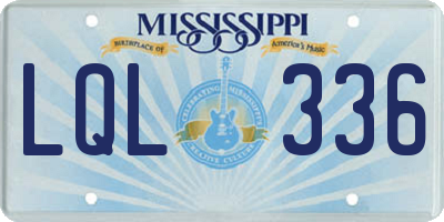 MS license plate LQL336