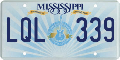 MS license plate LQL339