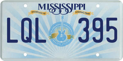 MS license plate LQL395