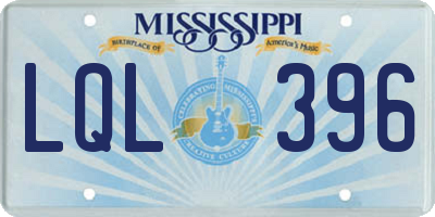 MS license plate LQL396