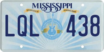 MS license plate LQL438