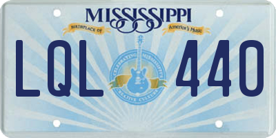 MS license plate LQL440