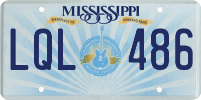 MS license plate LQL486