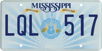 MS license plate LQL517