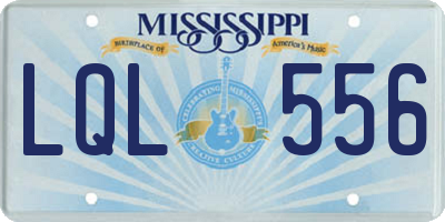 MS license plate LQL556